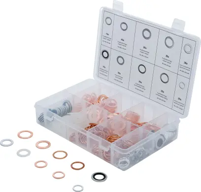 BGS 85225 Súprava tesniacich krúžkov meď, hliník, nylon (250 dielov) (BGS1085225)
