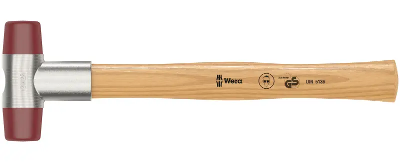 Wera 000510 Vyklepávacia palička Wera 102 - 2. Hlavy z Uretanu. Jaseňová rukoväť 265 mm (W05000510001)