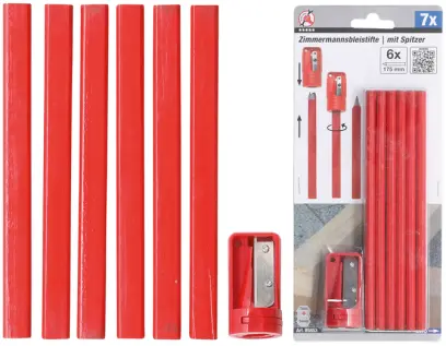 tužky tesařské s ořezávatkem ,7 dílu sada (BGS1085853)