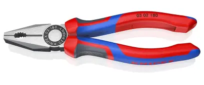Kombinované kliešte Knipex 03 02 180 s PVC povrchovou úpravou (K 03 02 180)