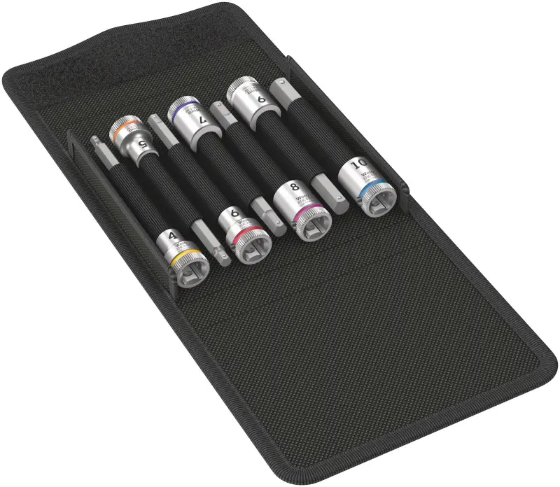 Wera 003180 Zástrčné bitové hlavice 3/8" 4 ÷ 10 mm typ 8740 B HF 1 Zyklop, pridržiavacie fce (7 ks) (W05003180001)