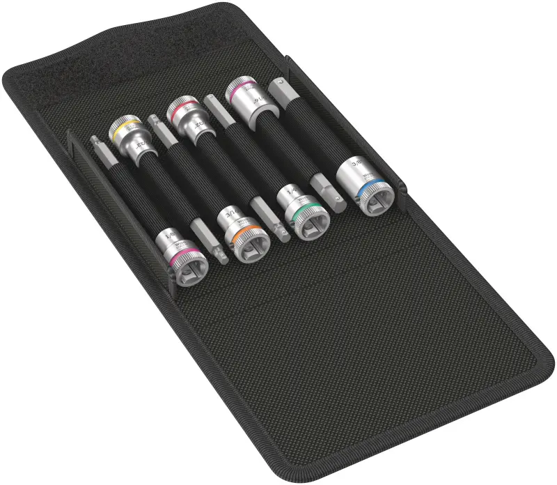Wera 003181 Zástrčné bitové hlavice 3/8" HEX 1/8 ÷ 3/8" 8740 B HF Imperial 1 Zyklop, pridržiavací (7 ks) (W05003181001)