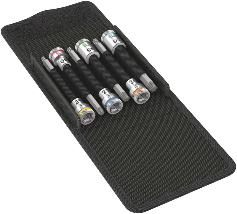 Wera 003185 Zástrčné bitové hlavice 3/8" TX25 ÷ TX 50 typ 8767 B TORX HF 1 Zyklop, pridržiavací (6 ks) (W05003185001)
