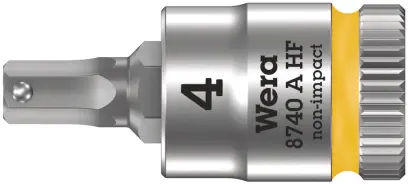 Wera 003333 Zástrčná bitová hlavice Zyklop 1/4" 6hran 4 mm typ 8740 A HF s přidržovací funkcí (W05003333001)