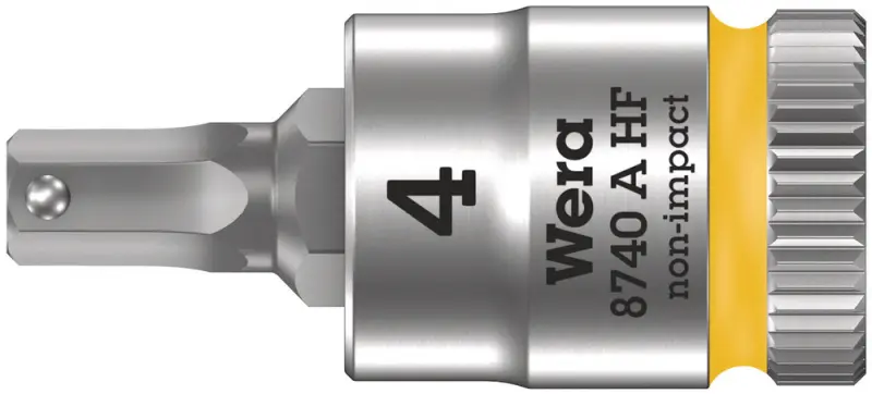 Wera 003333 Zástrčná bitová hlavice Zyklop 1/4" 6hran 4 mm typ 8740 A HF s přidržovací funkcí (W05003333001)
