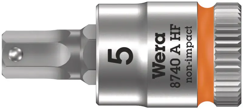 Wera 003335 Zástrčná bitová hlavice Zyklop 1/4" 6hran 5 mm typ 8740 A HF s přidržovací funkcí (W05003335001)