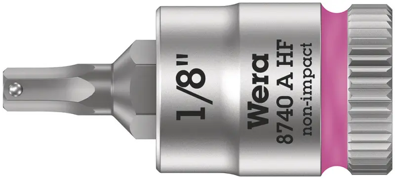 Wera 003383 Zástrčná bitová hlavice 1/4" 6hran 1/8" typ 8740 A HF s přidržovací funkcí - palcová (W05003383001)