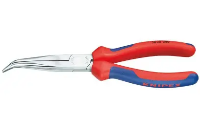 Kliešte Knipex 38 25 200 pre mechaniky zahnuté hrotmi, polguľaté (K 38 25 200)