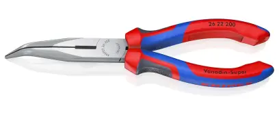 Kliešte Knipex 26 22 200 polokruhové so zahnutými hrotmi, s PVC povlakom (K 26 22 200)