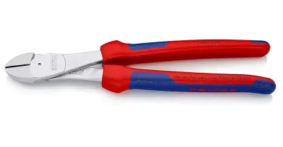 Bočné štiepacie kliešte Knipex 74 05 250 – silové, viacvrstvové návleky, pochrómované (K 74 05 250)