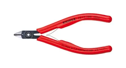 Bočné štípacie kliešte Knipex 75 12 125 – pre elektroniku, s fazetou, drôtová svorka (K 75 12 125)
