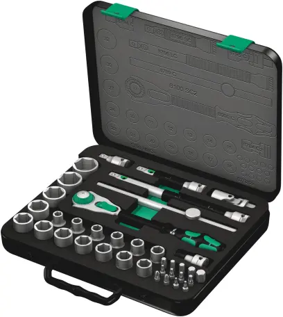 Wera 003645 Račňová sada Zyklop Speed 1/2" typ 8100 SC 2, metrická - 37 dielov (W05003645001)