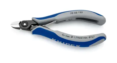 Presné bočné štiepacie kliešte Knipex 79 02 125 – pre elektroniku, mini hlava (K 79 02 125)