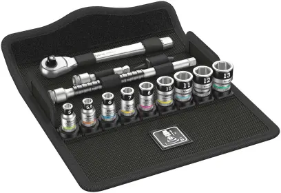 Wera 003756 Račňová sada Zyklop Metal 1/4" typ 8100 SA 12 HF, pridržiavacia - 13 dielov (W05003756001)