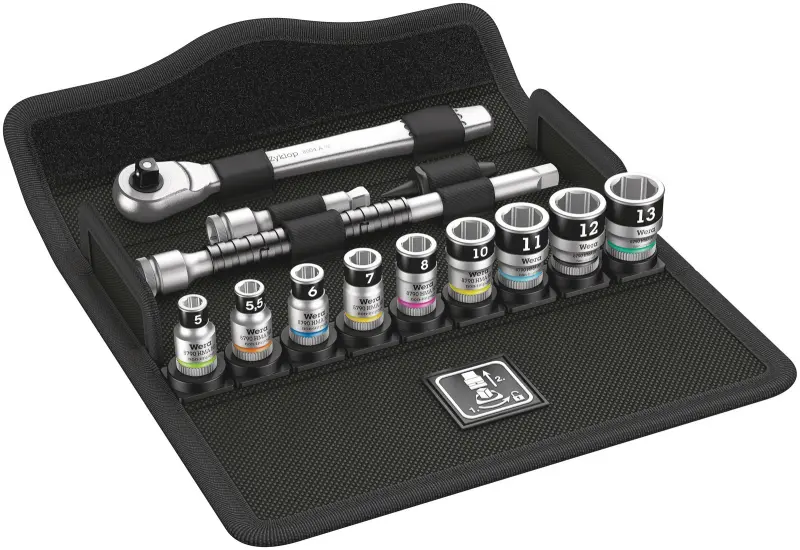 Wera 003756 Račňová sada Zyklop Metal 1/4" typ 8100 SA 12 HF, pridržiavacia - 13 dielov (W05003756001)