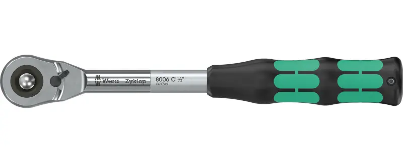 Wera 003780 Račňa Zyklop Hybrid 1/2" typ 8006 C s prepínacou páčkou (W05003780001)
