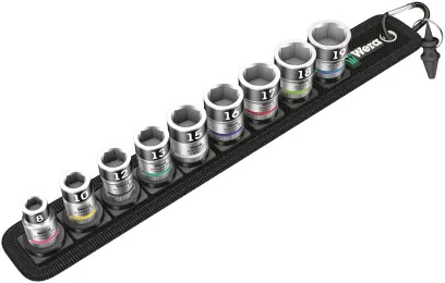 Wera 003970 Nástrčné hlavice Zyklop 3/8" HEX 1/4" ÷ 3/4" Belt B 1 Impaktor Imperial 1 typ 9608, pridržiavací - 10 dielov (W05003970001)
