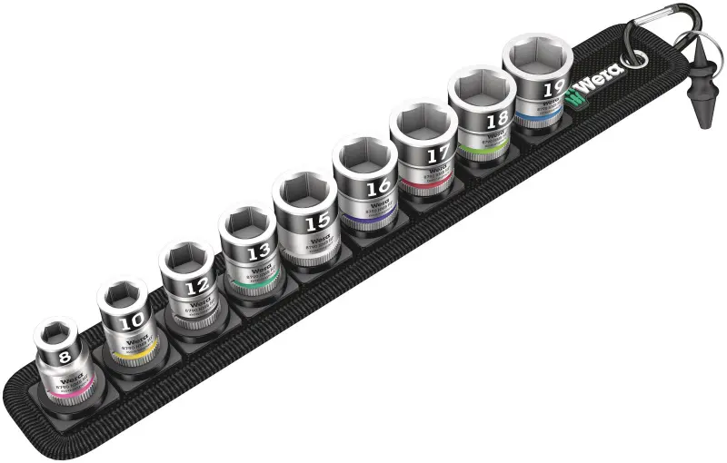Wera 003970 Nástrčné hlavice Zyklop 3/8" HEX 1/4" ÷ 3/4" Belt B 1 Impaktor Imperial 1 typ 9608, pridržiavací - 10 dielov (W05003970001)