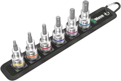 Wera 003996 Zástrčné bitové hlavice Zyklop 1/2" 4 ÷ 10 mm Belt C 2, pridržiavacia - 6 dielov (W05003996001)