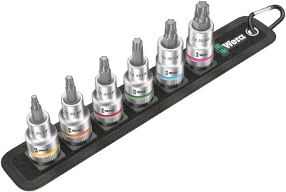 Wera 003997 Zástrčné bitové hlavice Zyklop 1/2" TX 25 ÷ TX 55 Belt C 3 TORX® HF, pridržiavacia - 6 dielov (W05003997001)