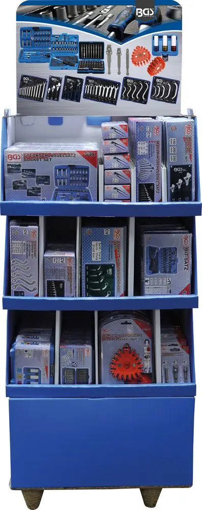 Prodejní stojan BGS 89962 - 1/4 paleta ruční nářadí 99dílná (BGS1089962)