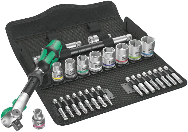 Wera 004046 Račňová sada Zyklop Speed 3/8" typ 8100 SB 6, metrická - 29 dielov (W05004046001)