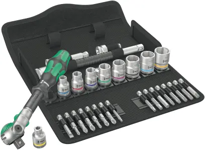 Wera 004049 Račňová sada Zyklop Speed 3/8" typ 8100 SB 9, palcová - 29 dielov (W05004049001)