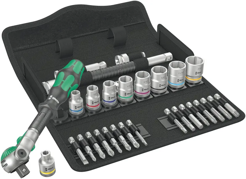 Wera 004049 Račňová sada Zyklop Speed 3/8" typ 8100 SB 9, palcová - 29 dielov (W05004049001)