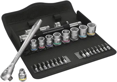 Wera 004051 Račňová sada Zyklop Metal 3/8" typ 8100 SB 11, palcová - 29 dielov (W05004051001)