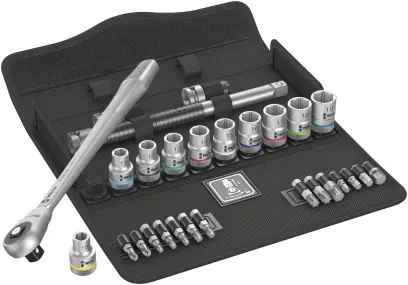 Wera 004077 Račňová sada Zyklop Metal 1/2" typ 8100 SC 7, metrická - 28 dielov (W05004077001)