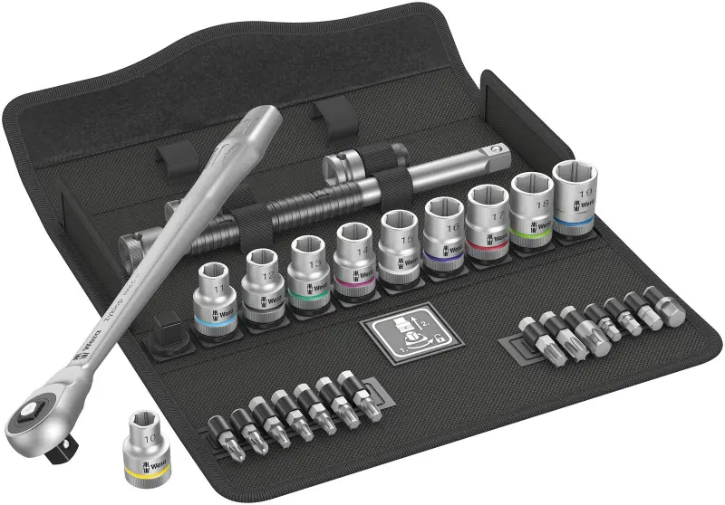 Wera 004077 Račňová sada Zyklop Metal 1/2" typ 8100 SC 7, metrická - 28 dielov (W05004077001)