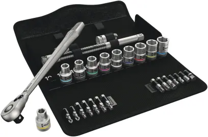 Wera 004078 Račňová sada Zyklop Metal 1/2" typ 8100 SC 8, metrická - 28 dielov (W05004078001)
