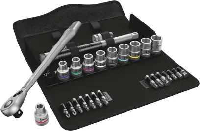 Wera 004081 Račňová sada Zyklop Metal 1/2" typ 8100 SC 11, palcová - 28 dielov) (W05004081001)