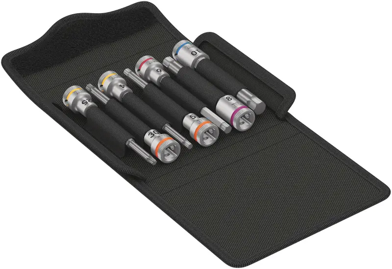 Wera 004176 Zástrčné bitové hlavice Zyklop 3/8" Bicycle Set 8, extra dlhé - 7 dielov (W05004176001)