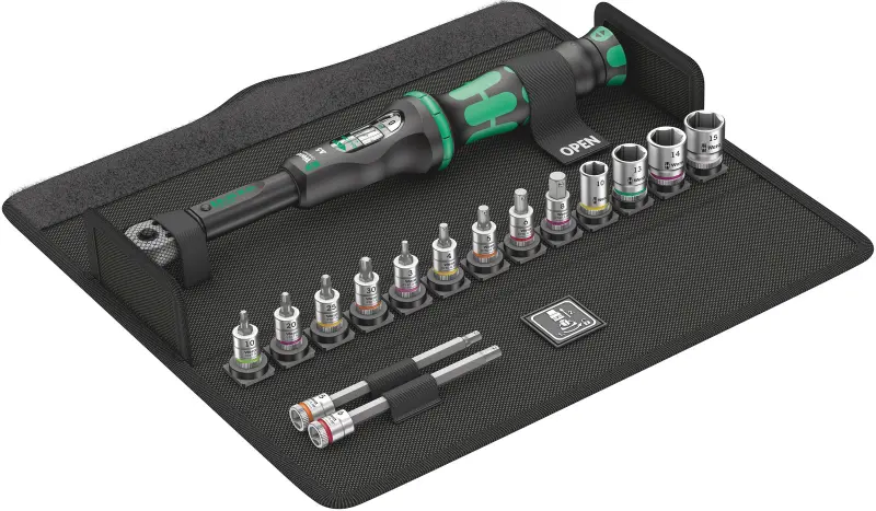 Wera 004180 Náradie pre kolesá Bicycle Set Torque 1 s prepínacou račňou 1/4" (2,5 ÷ 25 Nm) - 16 dielov (W05004180001)