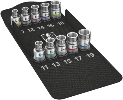 Wera 004203 Nástrčné hlavice Zyklop 1/2" 10 ÷ 19 mm typ 8790 HMC HF 1, pridržiavacia - 10 dielov (W05004203001)