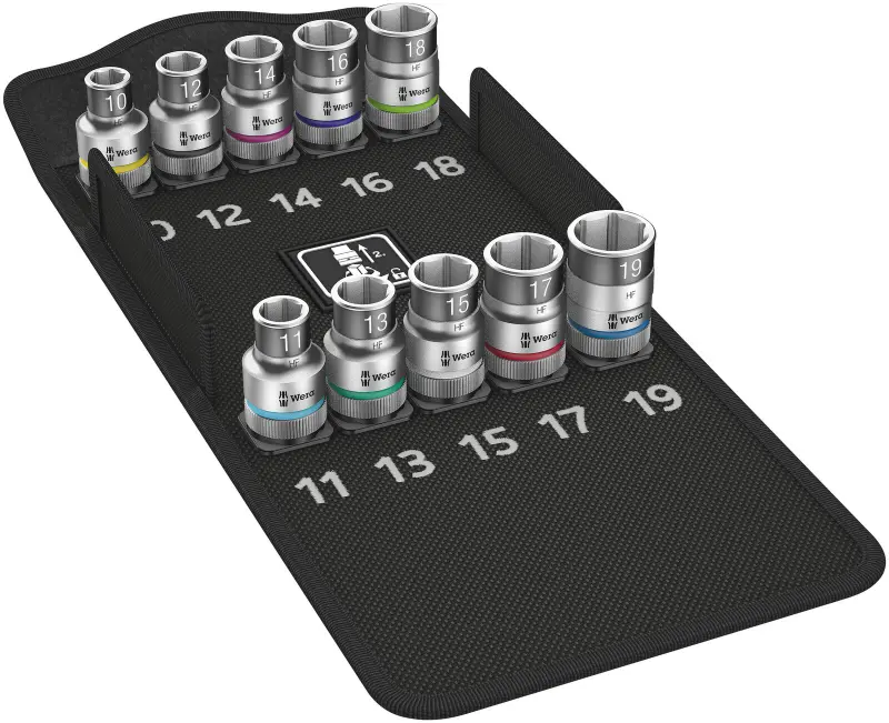 Wera 004203 Nástrčné hlavice Zyklop 1/2" 10 ÷ 19 mm typ 8790 HMC HF 1, pridržiavacia - 10 dielov (W05004203001)