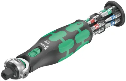 Wera 004280 Kompaktná račňa 3/8" | 1/4" typ 8009 Zyklop Pocket Set 1, so zásobníkom bitov - 13 dielov (W05004280001)