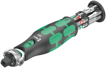 Wera 004282 Kompaktná račňa 3/8" | 1/4" typ 8009 Zyklop Pocket Imperial Set 1, so zásobníkom bitov, palcové - 13 dielov (W05004282001)