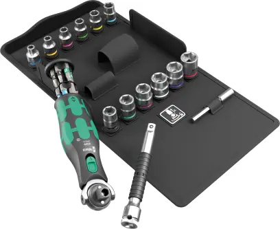 Wera 004284 Račňová sada 3/8" | 1/4" Zyklop Pocket Set 3 typ 8009, metrická - 27 dielov (W05004284001)