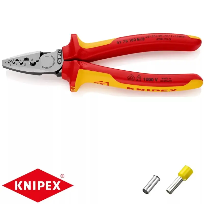 Kleště Knipex 97 78 180 lisovací na koncové dutinky (K 97 78 180)