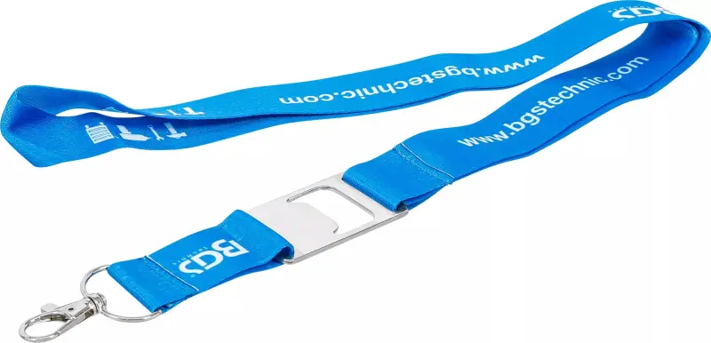 Šňůrka na krk s potiskem BGS® Lanyard BGS1091021 a otvírákem na láhve (BGS1091021)