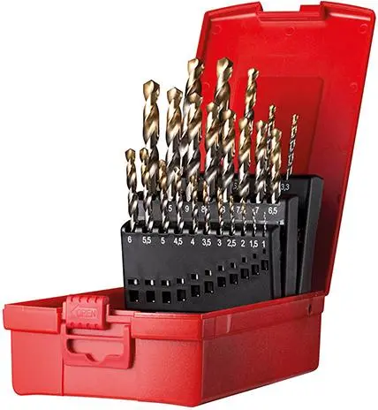 Sada spirálových vrtáků 1 -10,5 mm x0,5+KL A002 v b oxu 118G, typ N 4xD 24 ks Tin Tip A095200 Dormer