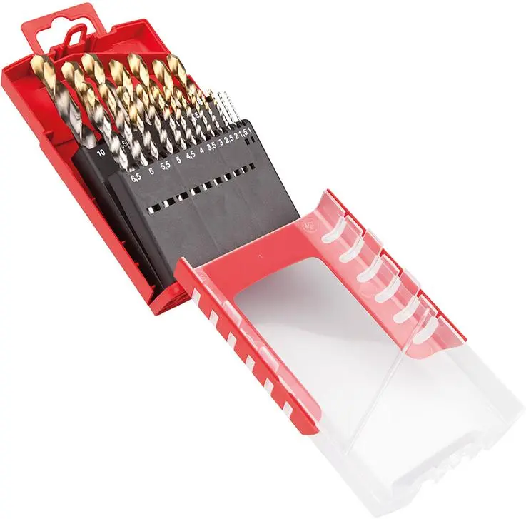 Sada spirálových vrtáků 1 -10 mm x0,5 A002 v boxu 1 18G, typ N 4xD 19 ks Tin Tip A087201 Dormer