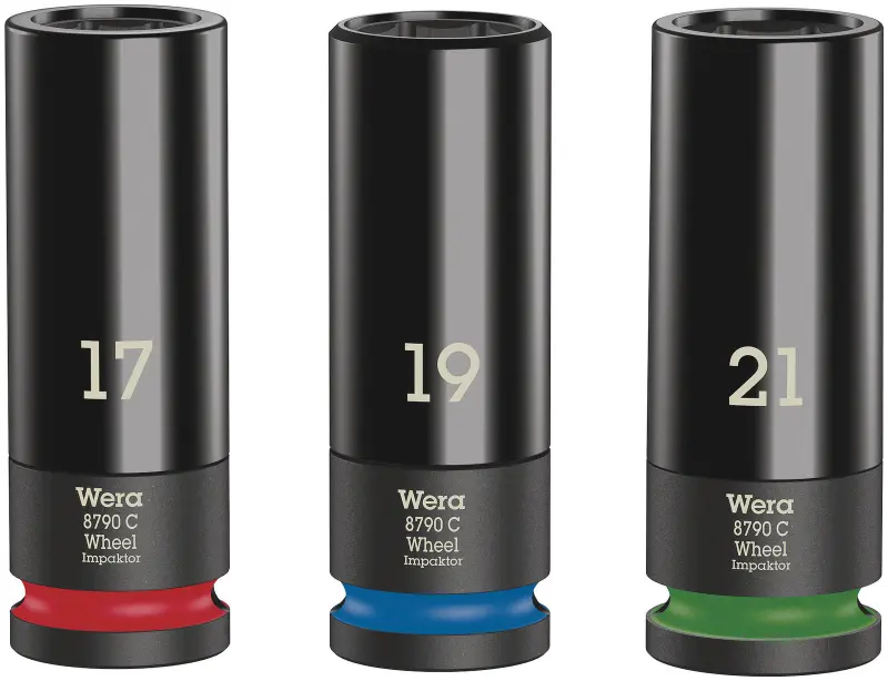 Wera 004595 Nástrčné hlavice 1/2" Wheel Impaktor C Set 1, rázové - 3 ks na kolesá áut (W05004595001)