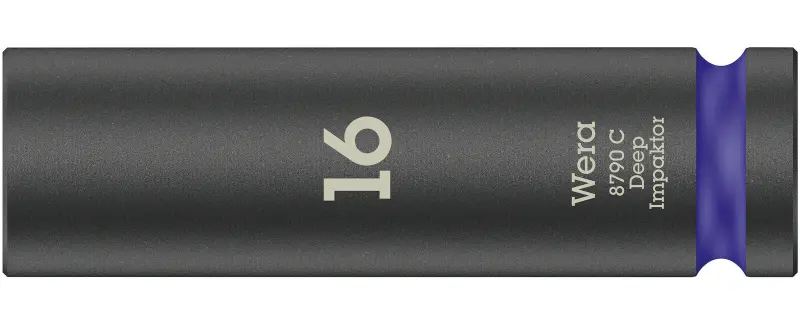 Wera 004833 Nástrčná hlavica 1/2" 16 mm typ 8790 C Impaktor Deep, dlhá, rázová (W05004833001)