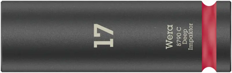 Wera 004834 Nástrčná hlavice 1/2" 17 mm typ 8790 C Impaktor Deep, dlouhá, rázová (W05004834001)