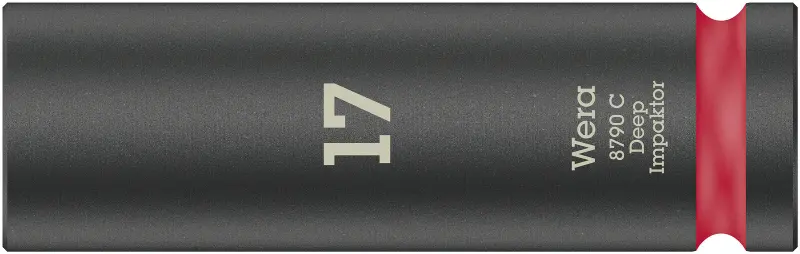 Wera 004834 Nástrčná hlavica 1/2" 17 mm typ 8790 C Impaktor Deep, dlhá, rázová (W05004834001)