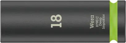 Wera 004835 Nástrčná hlavica 1/2" 18 mm typ 8790 C Impaktor Deep, dlhá, rázová (W05004835001)