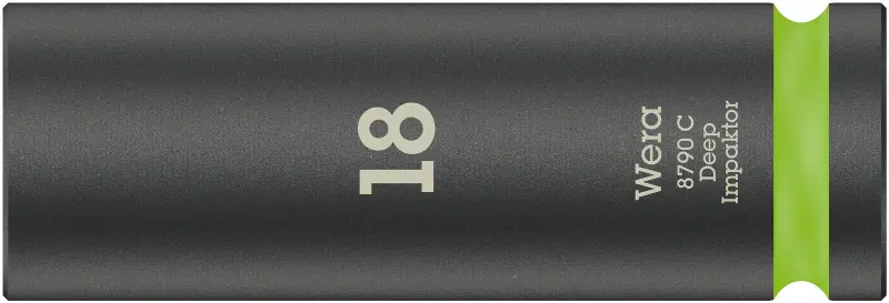 Wera 004835 Nástrčná hlavica 1/2" 18 mm typ 8790 C Impaktor Deep, dlhá, rázová (W05004835001)